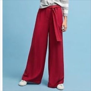 SOLD Anthropologie Maeve Wide-Leg Red Palazzo Pant